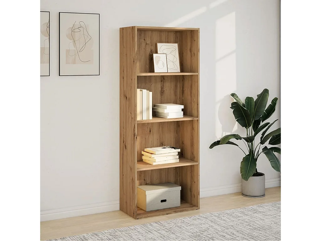 Libreria Rovere Artigianale 60x30x152 cm in Legno Multistrato