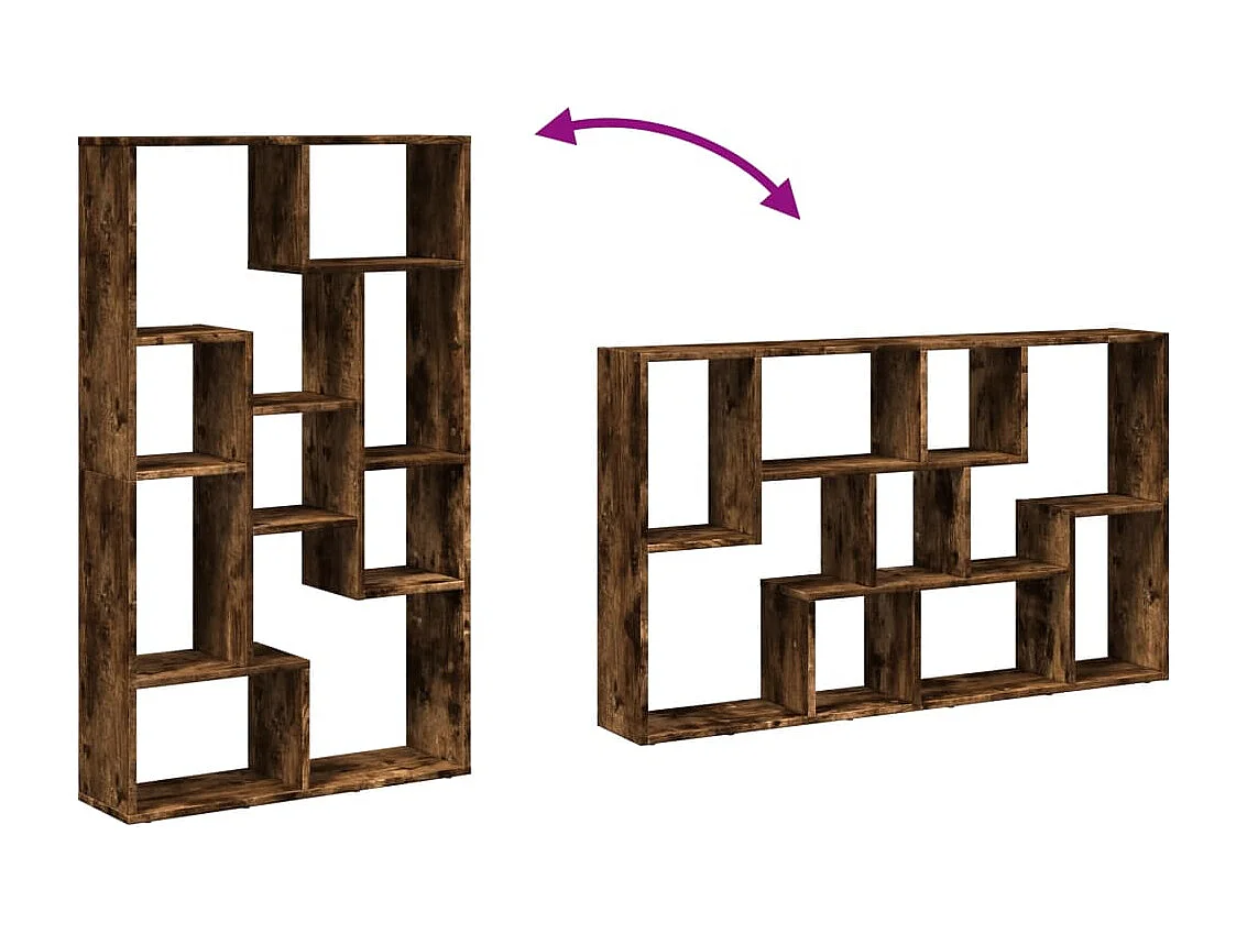 Estantería de madera de ingeniería marrón roble 72x20x120 cm