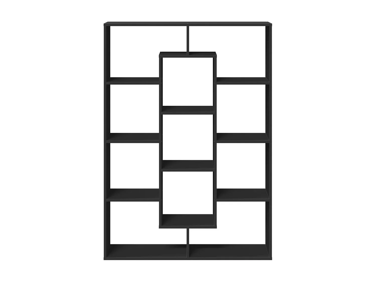 Bibliothèque noir 102x29x143 cm bois d'ingénierie