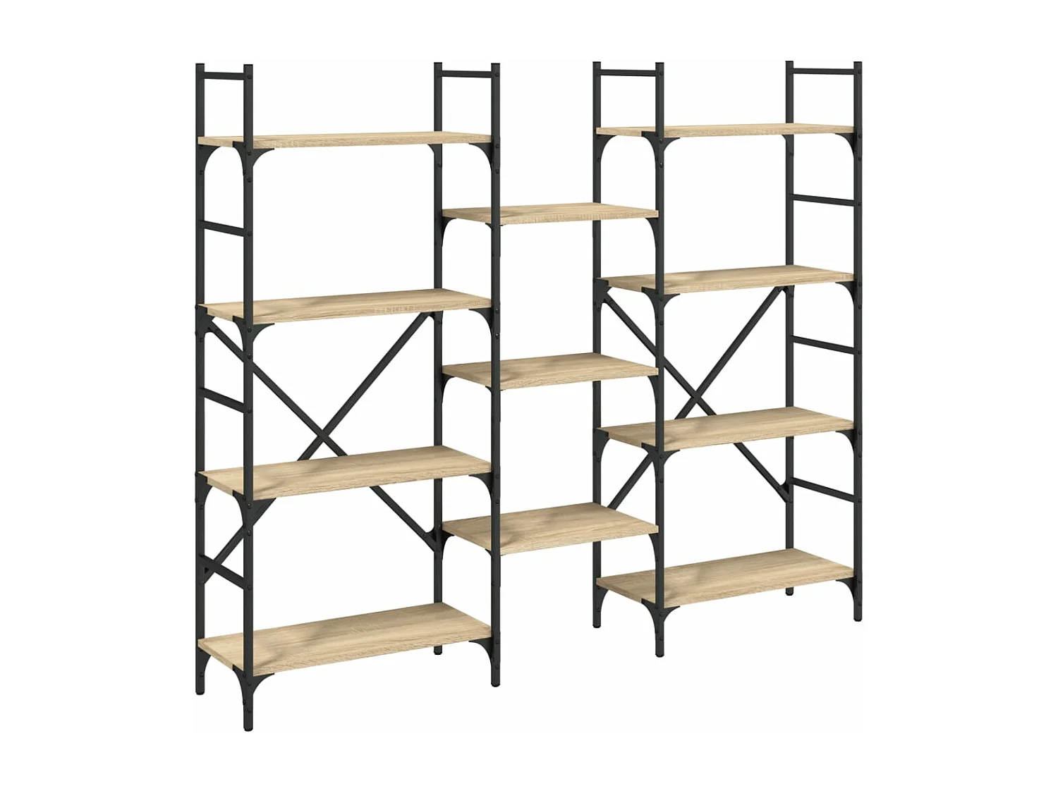 Bibliothèque chêne sonoma 160x28,5x136,5 cm bois d'ingénierie