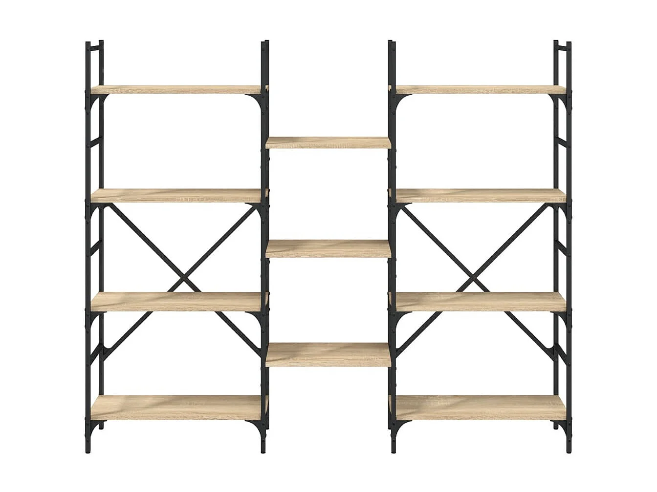 Bibliothèque chêne sonoma 160x28,5x136,5 cm bois d'ingénierie