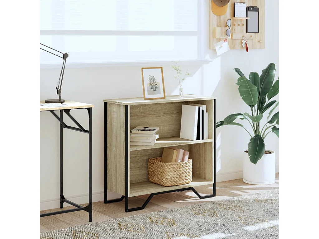 Bibliothèque chêne sonoma 80x31x74,5 cm bois d'ingénierie