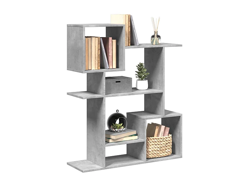 Étagère séparatrice de pièce gris béton 92x29x112 cm