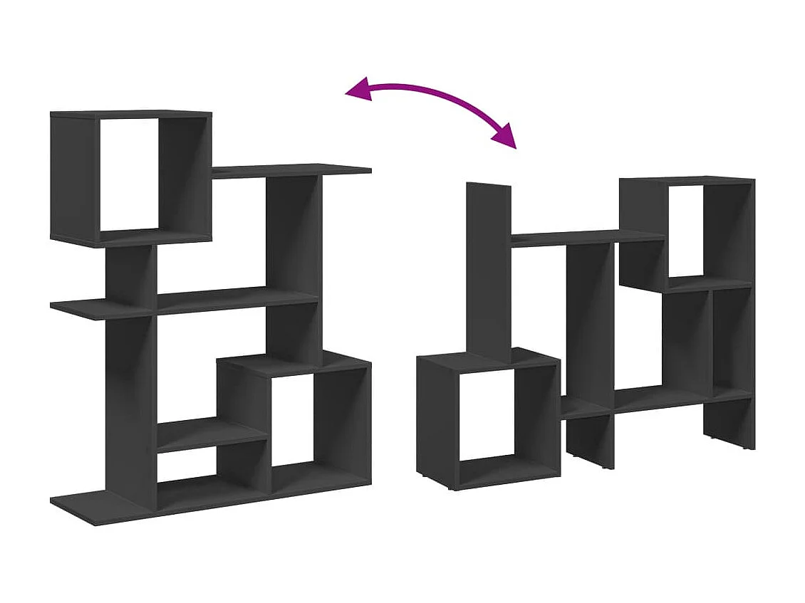 Étagère séparatrice de pièce gris béton 92x29x112 cm