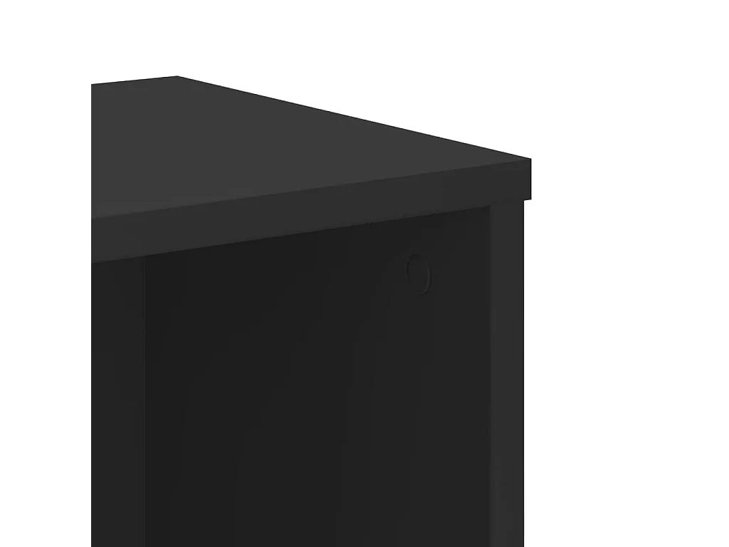 Eck-Bücherregal 4 Etagen Schwarz 85x85x140 cm Holzwerkstoff