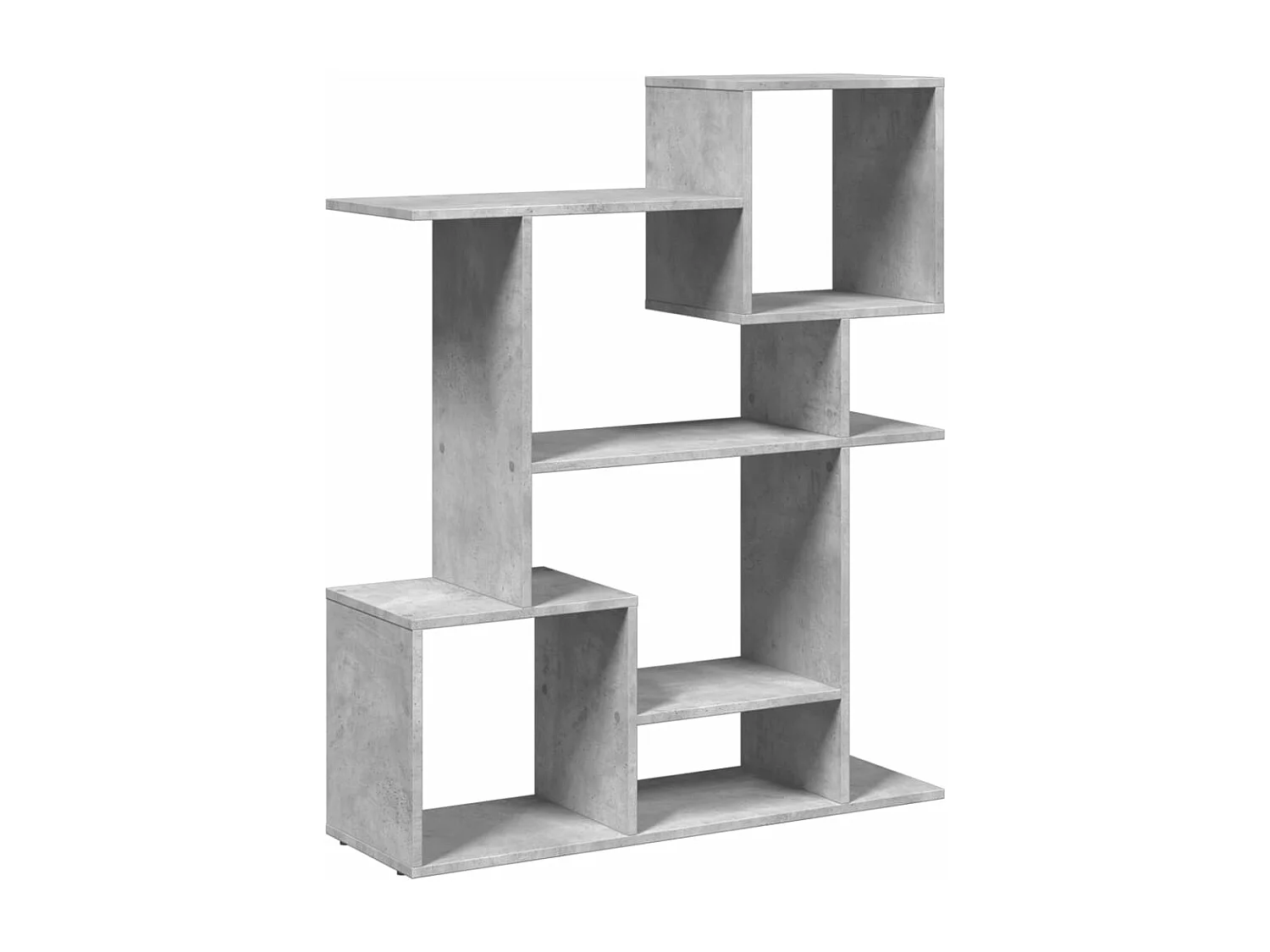 Libreria Divisorio 3Piani Grigio Cemento 70x24x97 cm Truciolato