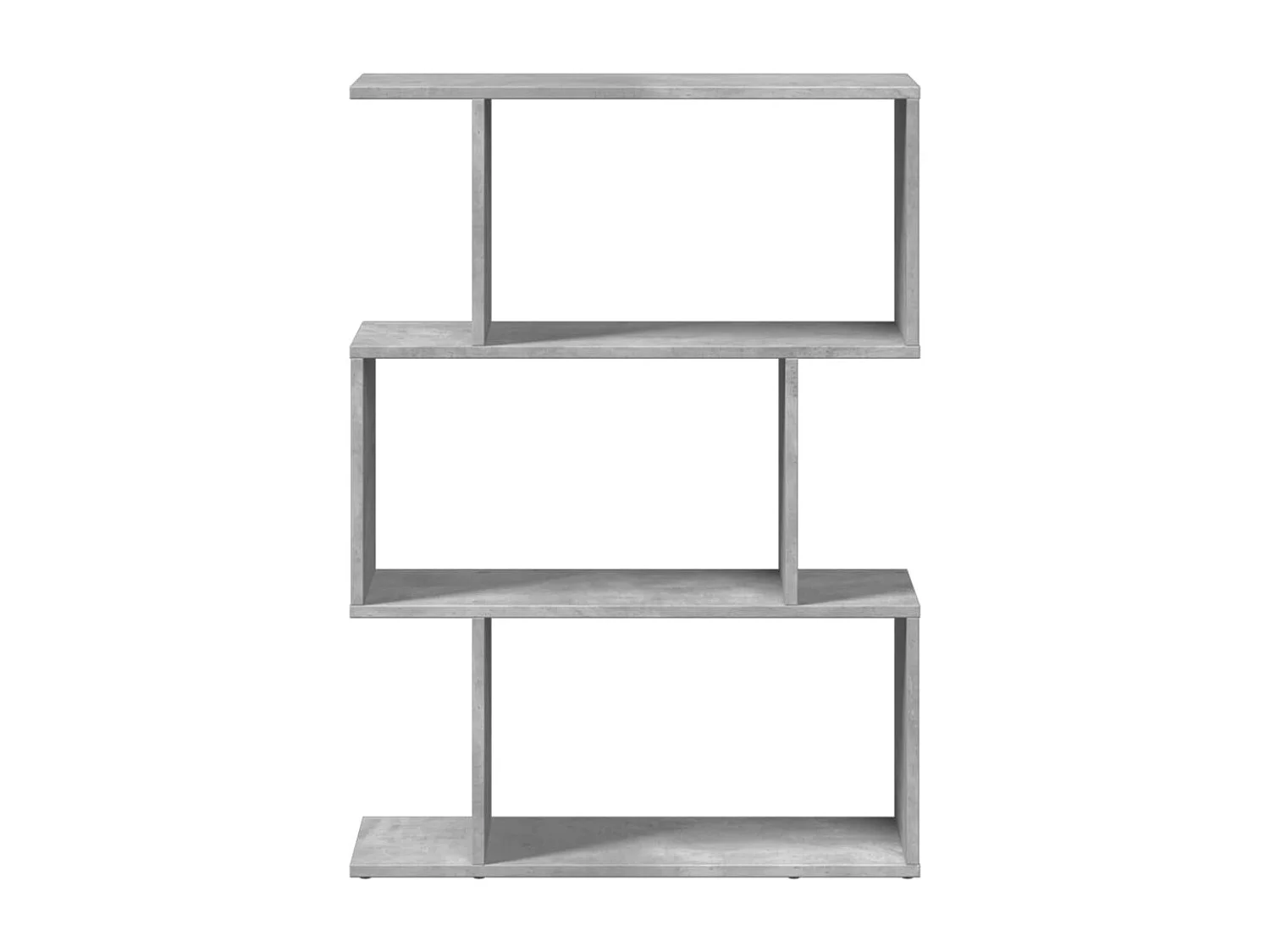 Étagère séparatrice de pièce à 3 niveaux gris béton 70x24x97 cm