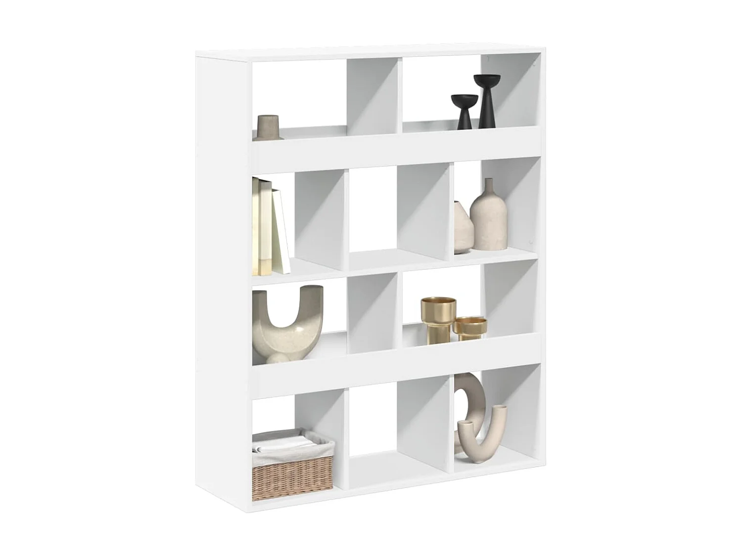 Cloison de séparation blanc 100x33x125,5 cm bois d'ingénierie