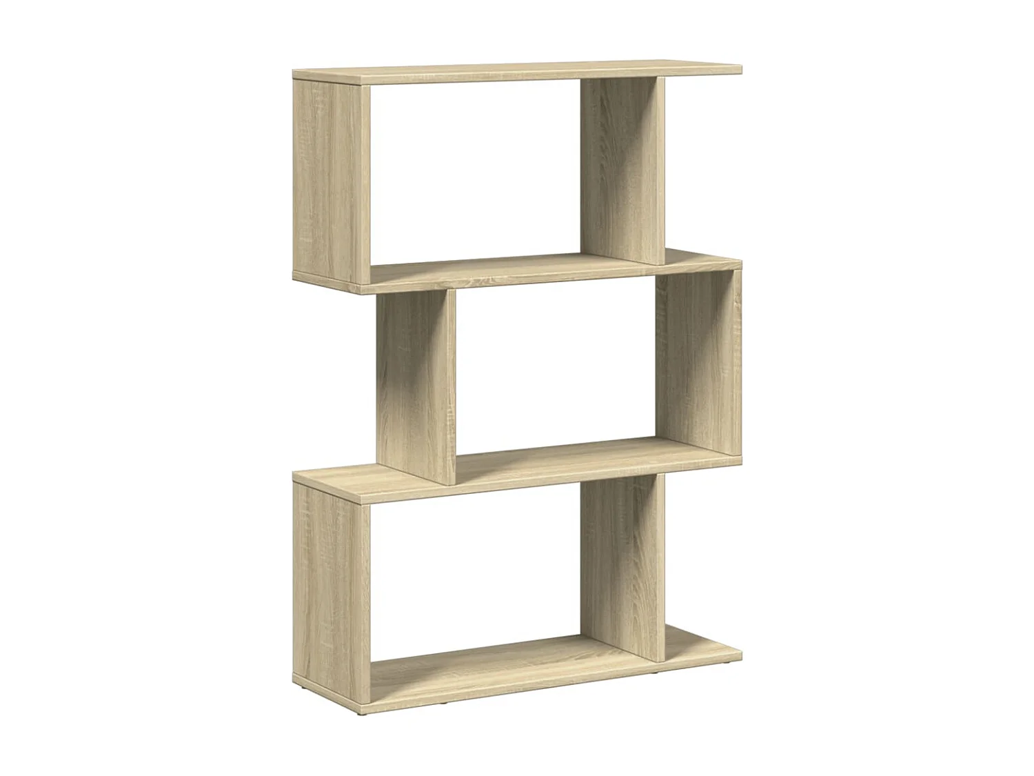 Librería divisor 3 niveles madera ingeniería blanco 70x24x97 cm