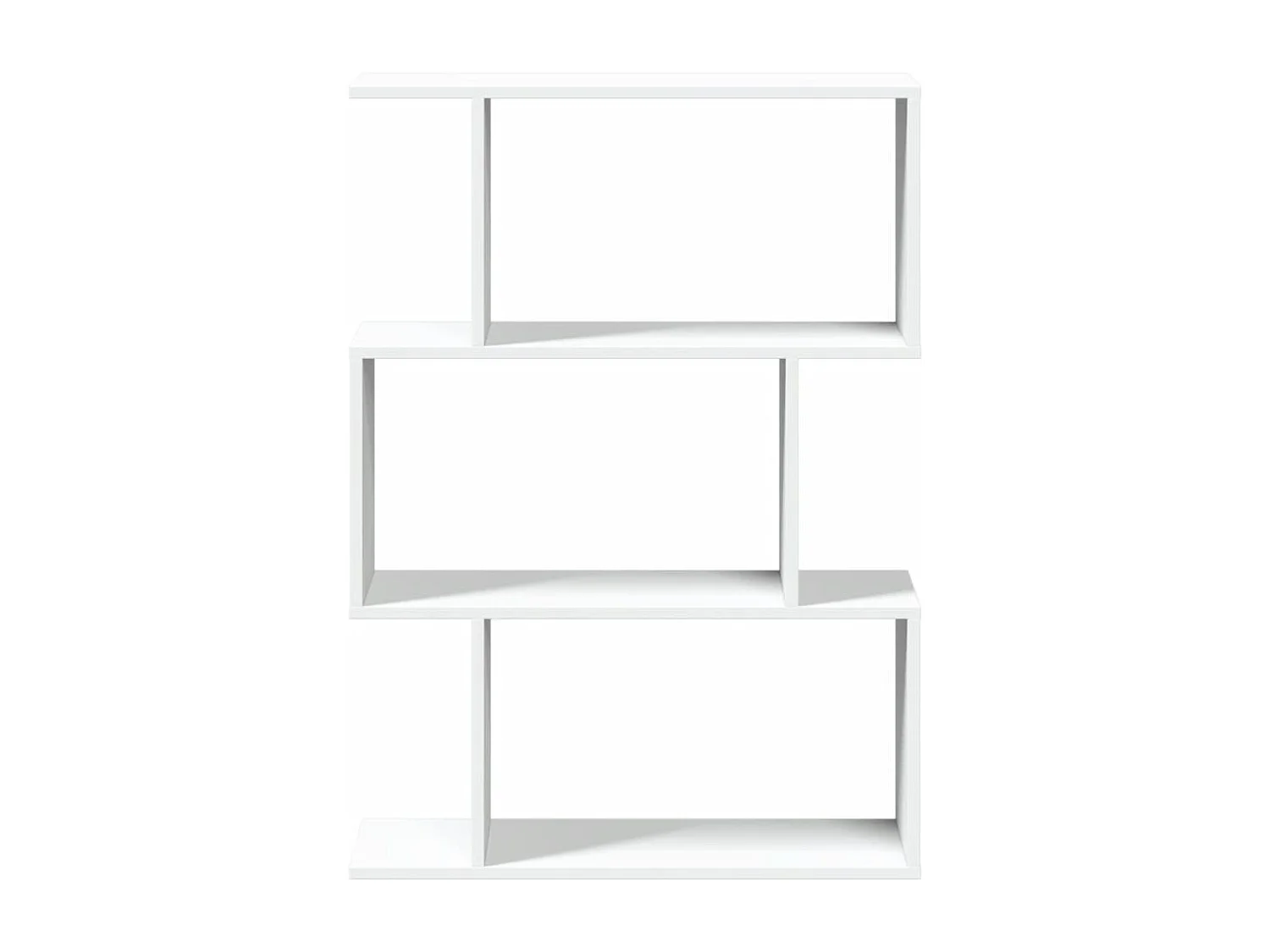 Kamerscherm / boekenkast 3-laags 70x24x97 cm bewerkt hout wit