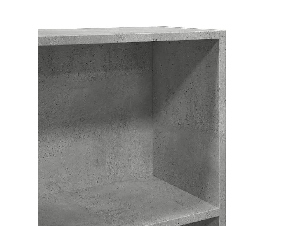 Bibliothèque gris béton 80x30x152 cm bois d'ingénierie