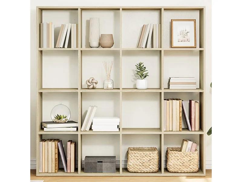 Libreria Rovere Sonoma 137,5x29x137,5 cm in Legno Multistrato