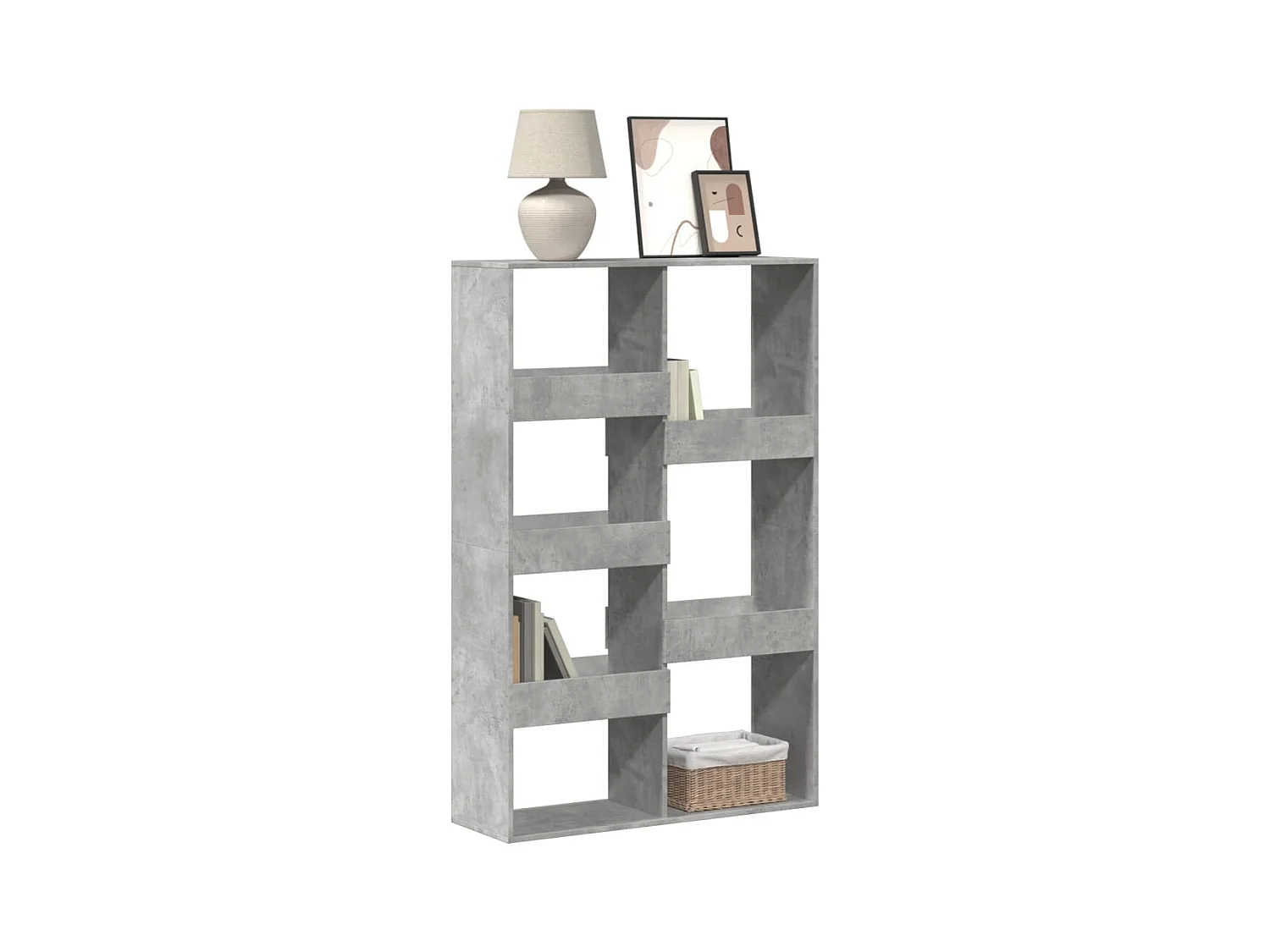 Estantería de madera ingeniería gris hormigón 100x33x155,5 cm