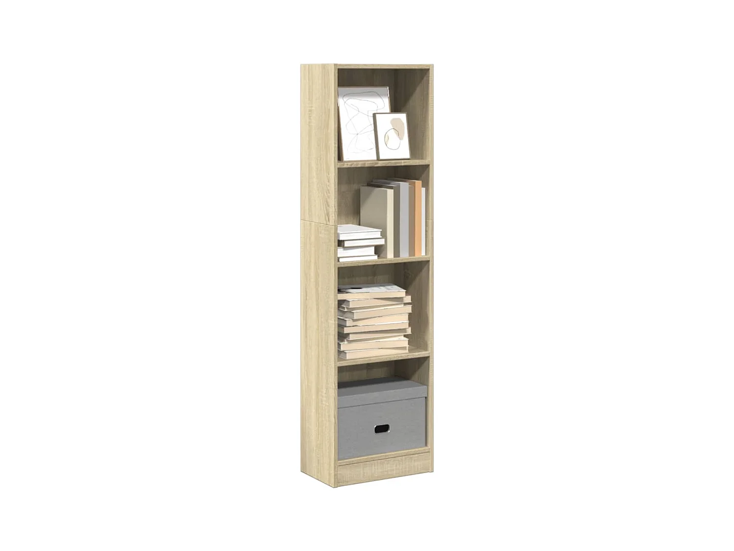 Libreria Rovere Sonoma 40x24x143 cm in Legno Multistrato