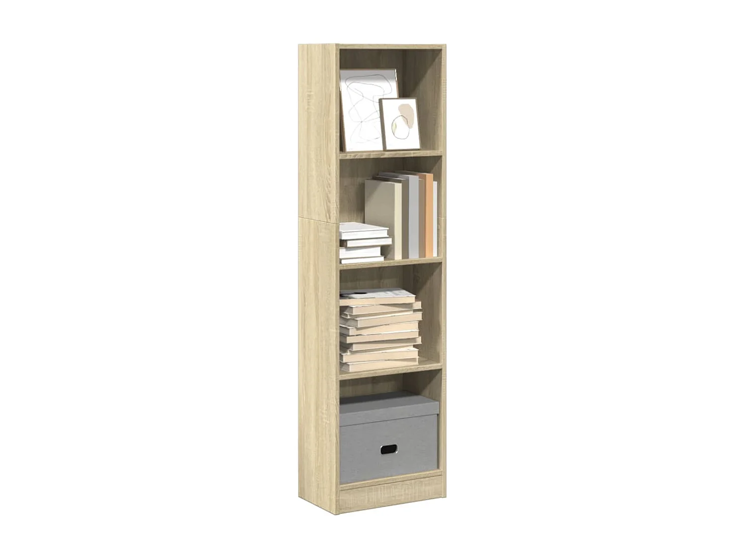 Libreria Rovere Sonoma 40x24x143 cm in Legno Multistrato