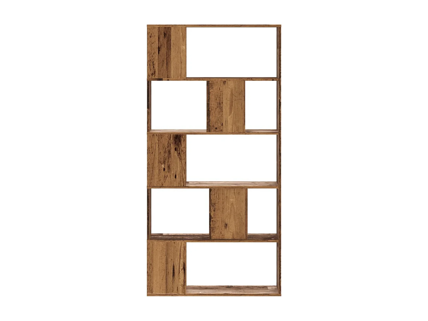 Bibliothèque 5 niveaux vieux bois bois d'ingénierie