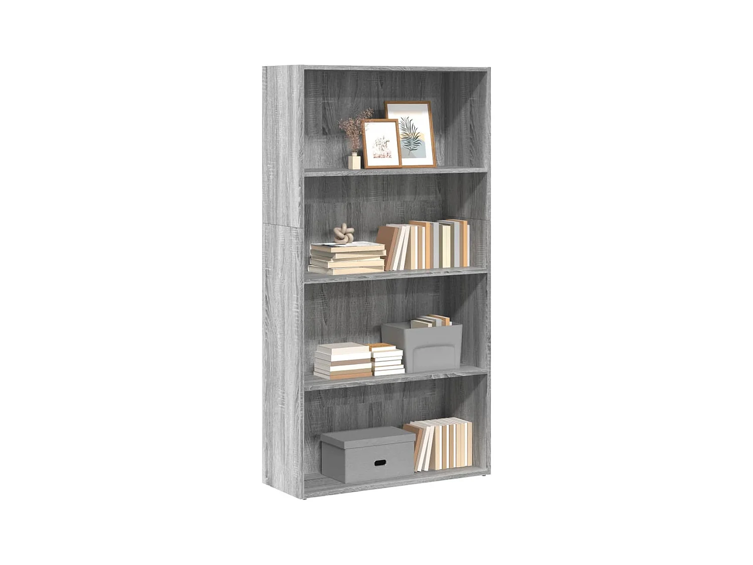 Bibliothèque sonoma gris 80x30x152 cm bois d'ingénierie