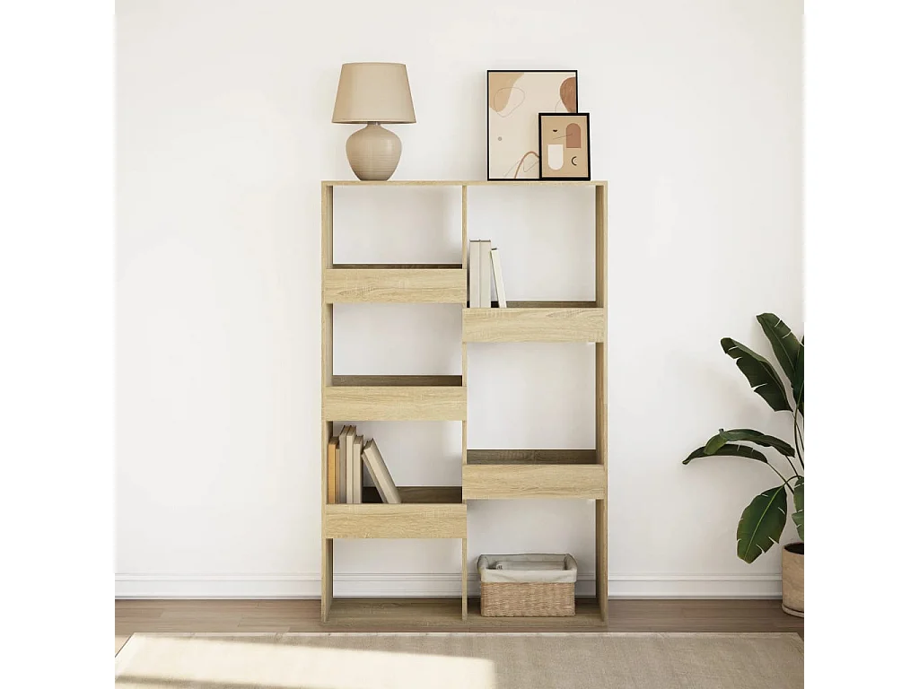 Bibliothèque chêne sonoma 100x33x155,5 cm bois d'ingénierie