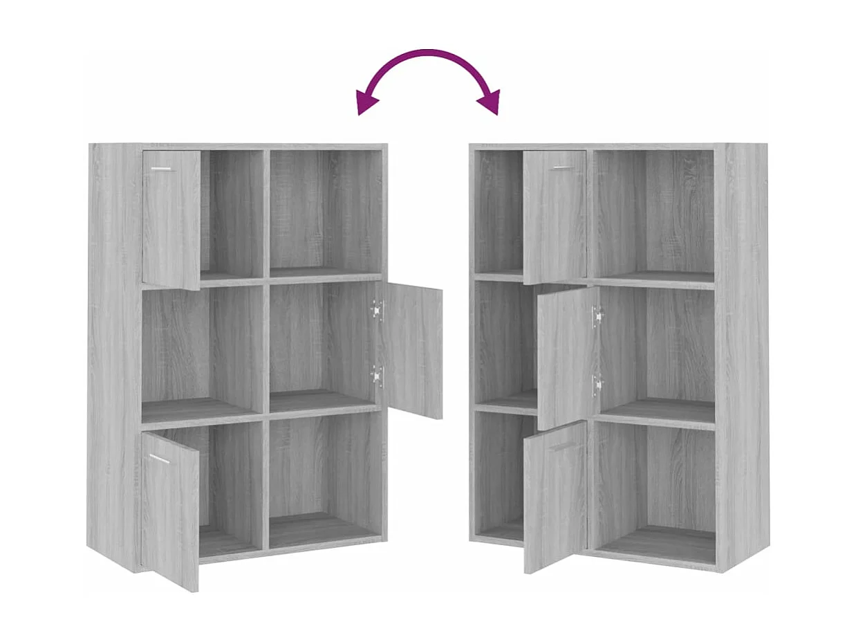 Mueble de almacenaje gris Sonoma 60x29,5x90 cm