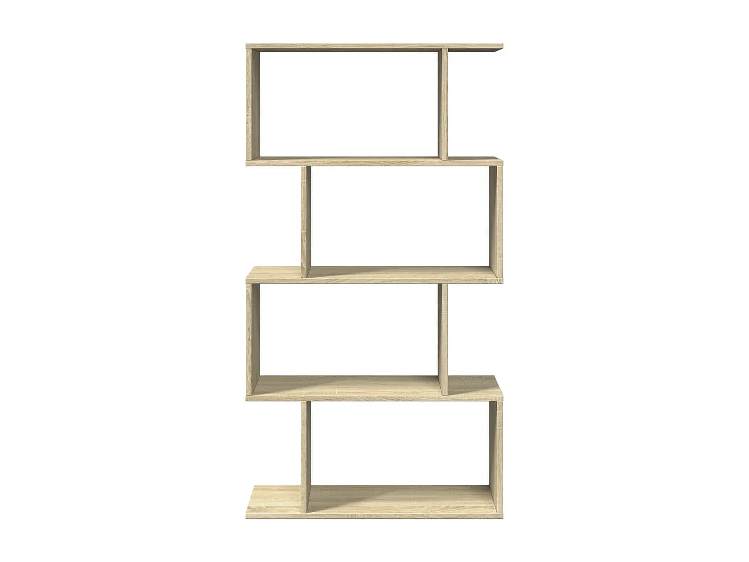 Libreria Divisorio 4 Ripiani Sonoma 70x24x129 cm in Truciolato