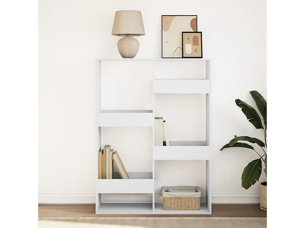 Bibliothèque blanc 100x33x135 cm bois d'ingénierie