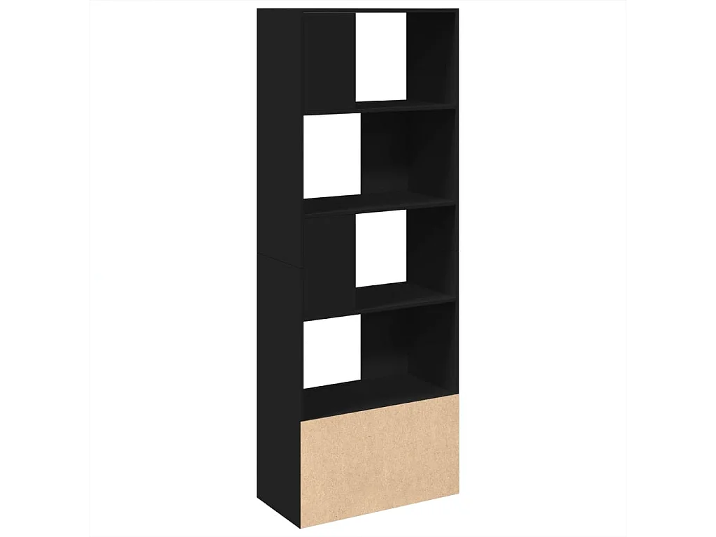 Libreria Nera 70x36x189 cm in Legno Multistrato
