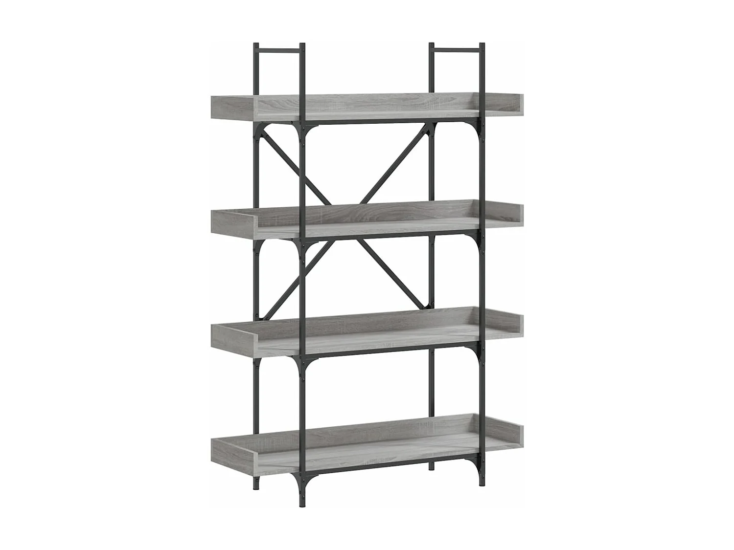 Libreria 4 Ripiani Grigio Sonoma 100x33x145,5 Legno Multistrato