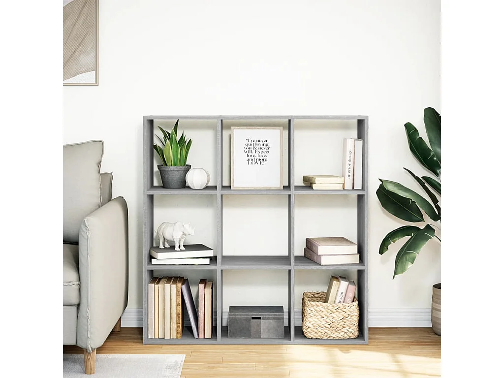 Étagère séparatrice de pièce sonoma gris 102x29x103,5 cm