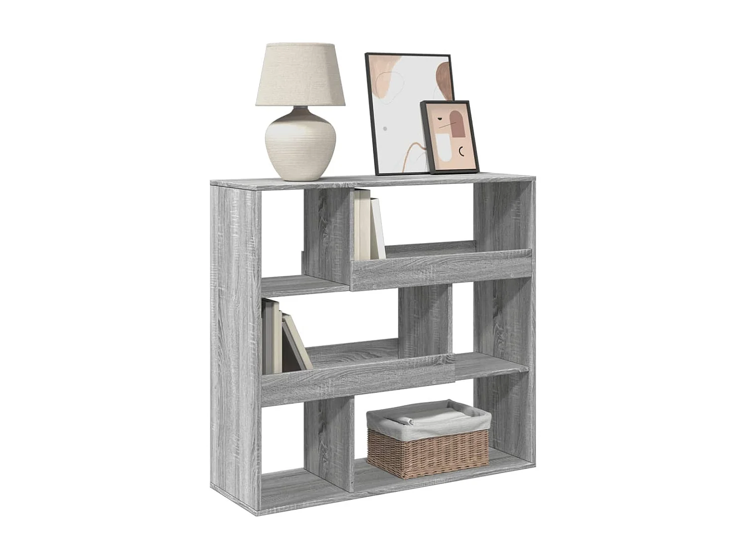 Bibliothèque/Séparateur de pièce sonoma gris 100x33x94,5 cm