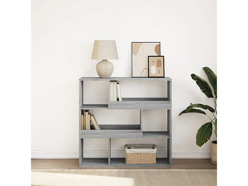 Boekenkast / kamerscherm 100x33x94,5 cm grijs sonoma eiken