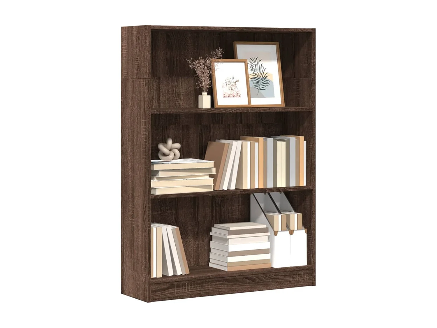Bücherregal Braun Eichen-Optik 80x24x109 cm Holzwerkstoff