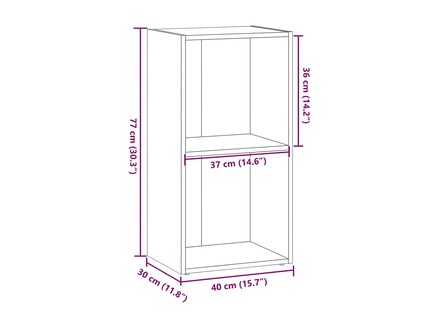 Bücherregal Braun Eichen-Optik 80x24x109 cm Holzwerkstoff