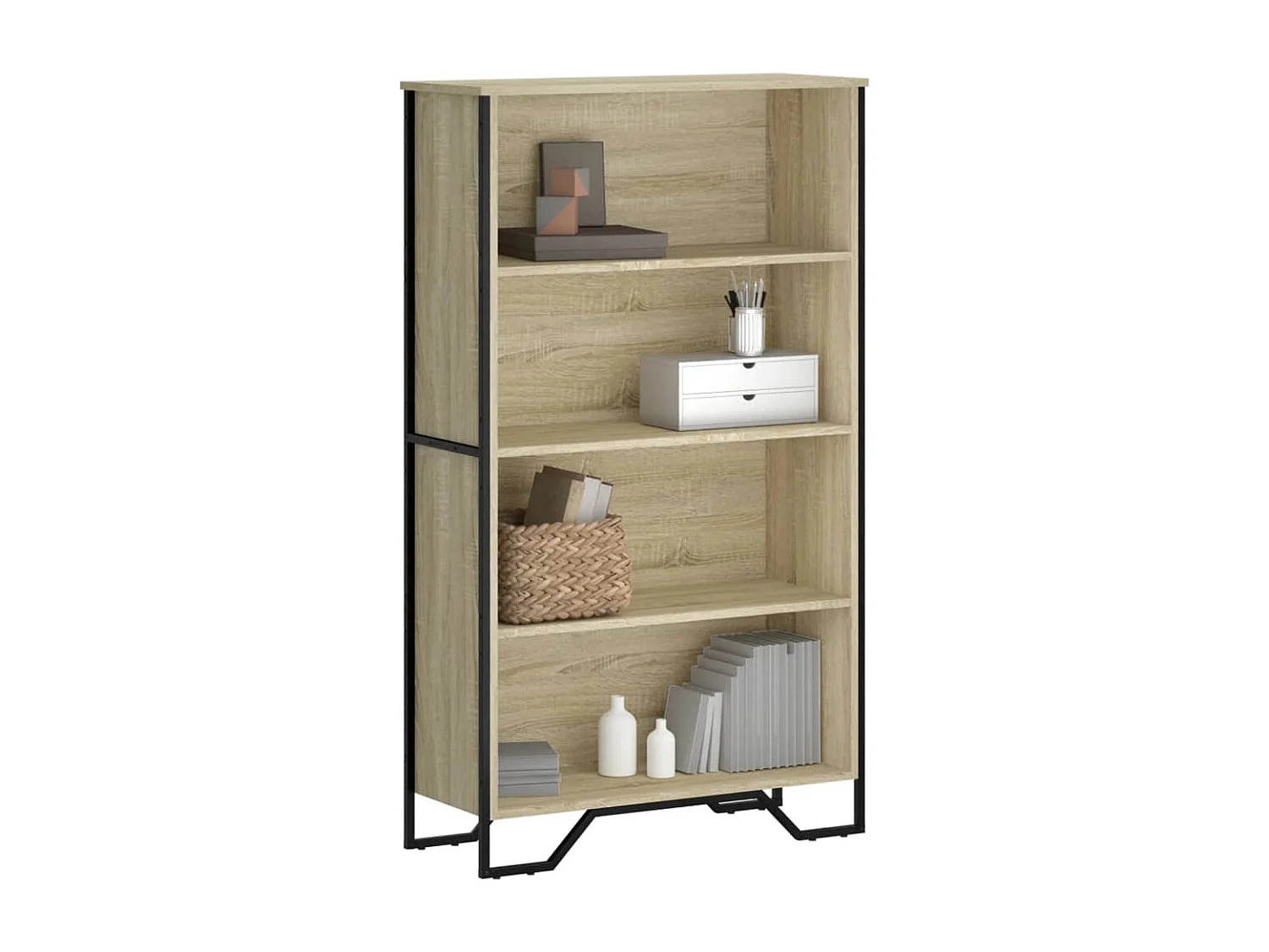 Bibliothèque chêne sonoma 80x31x137,5 cm bois d'ingénierie