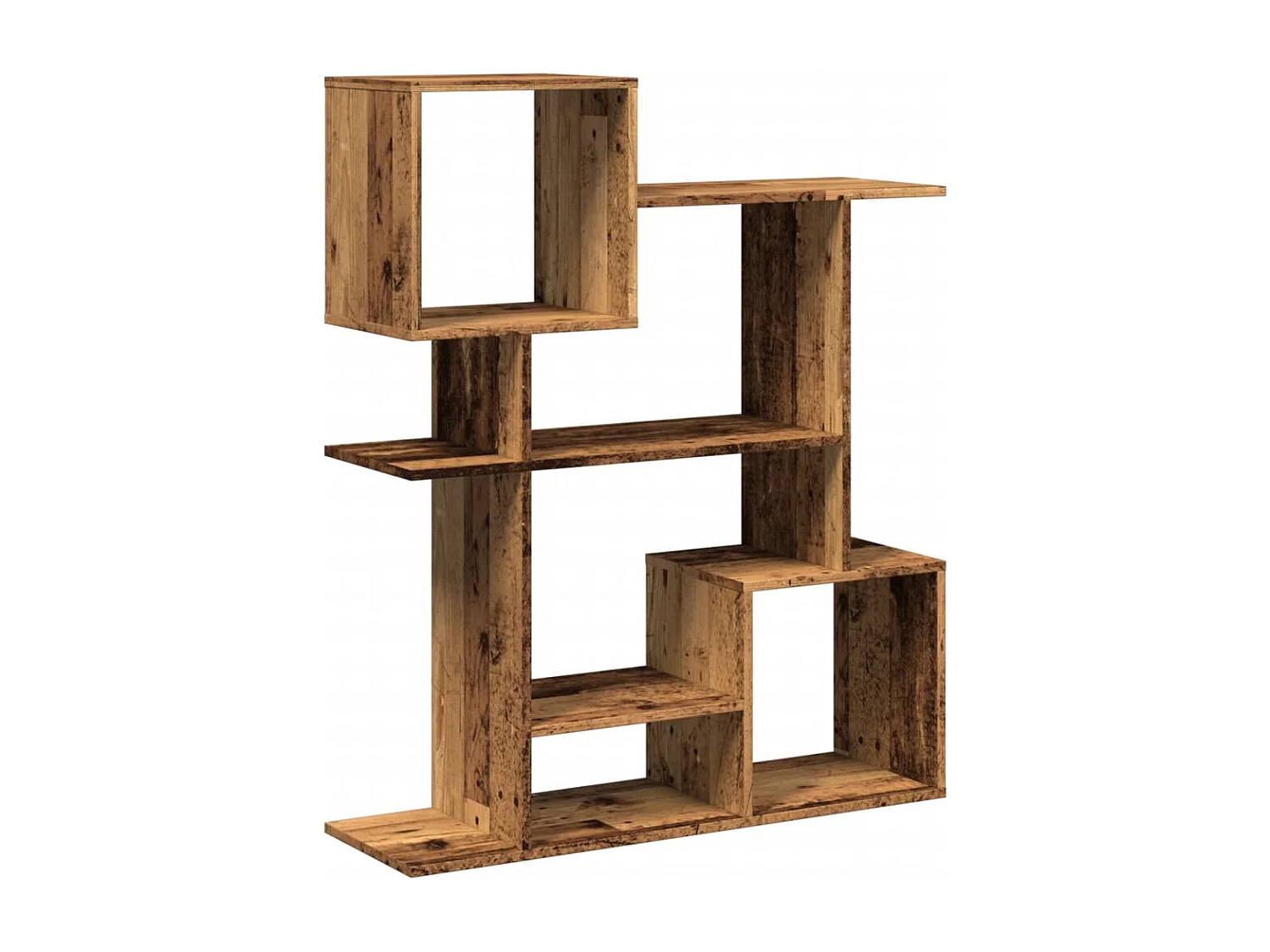 Étagère séparatrice de pièce vieux bois 92x29x112 cm