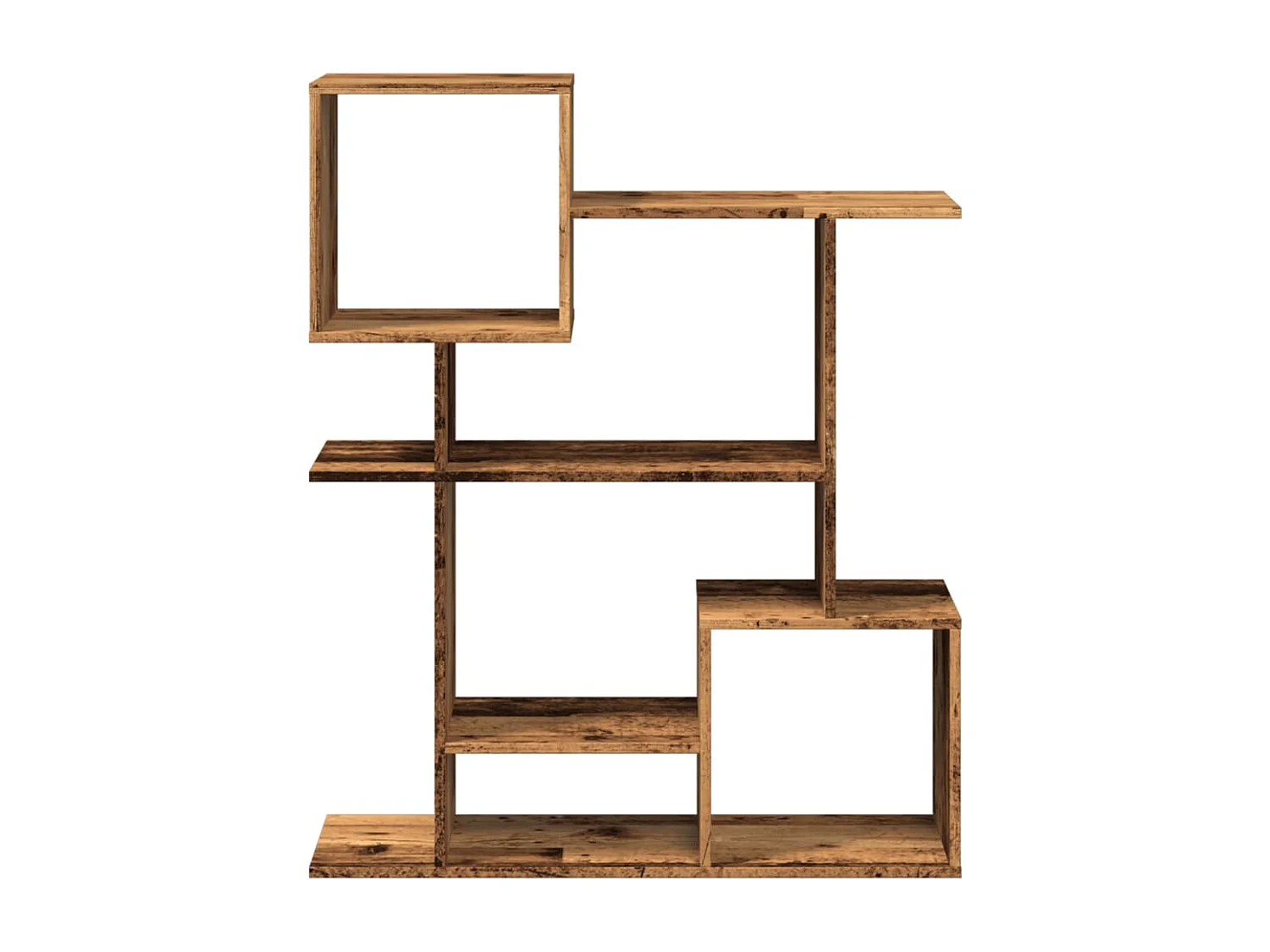 Étagère séparatrice de pièce vieux bois 92x29x112 cm