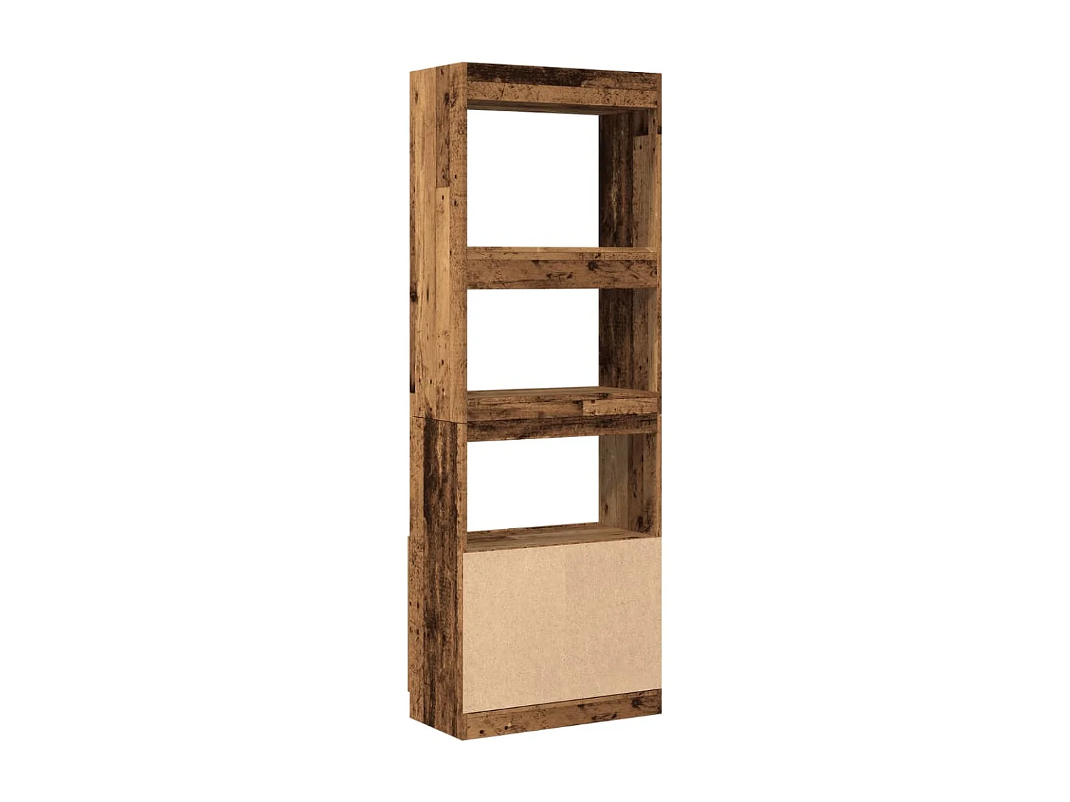 Hoge kast 63x33x180 cm bewerkt hout grijs sonoma eikenkleurig