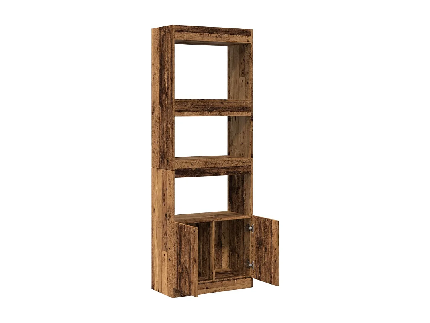 Hoge kast 63x33x180 cm bewerkt hout grijs sonoma eikenkleurig