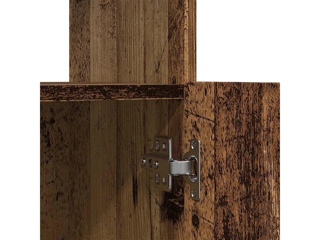 Hoge kast 63x33x180 cm bewerkt hout grijs sonoma eikenkleurig