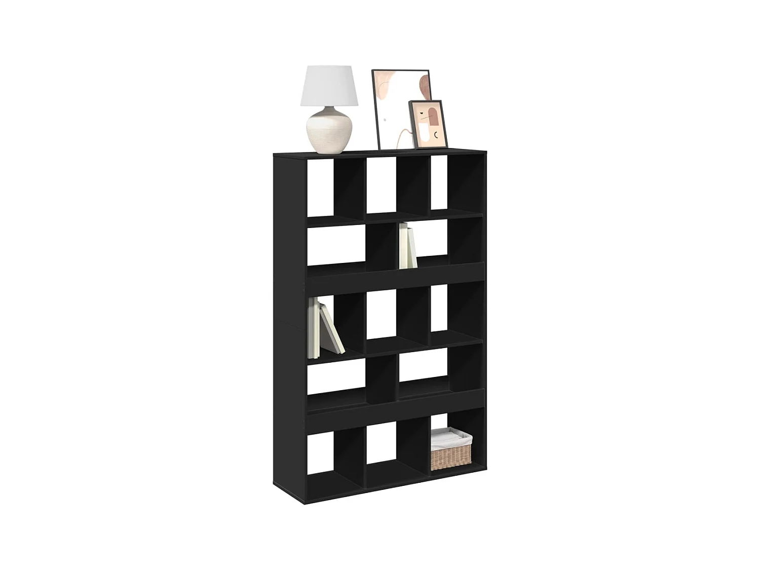 Libreria Nera 100x33x156,5 cm in Truciolato