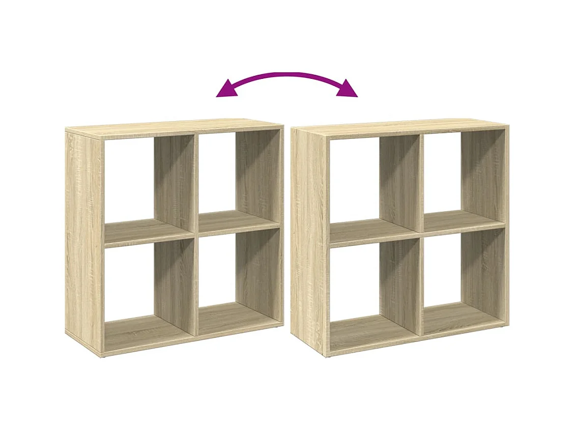 Libreria Divisorio Rovere Marrone 69,5x29x103,5cm in Truciolato