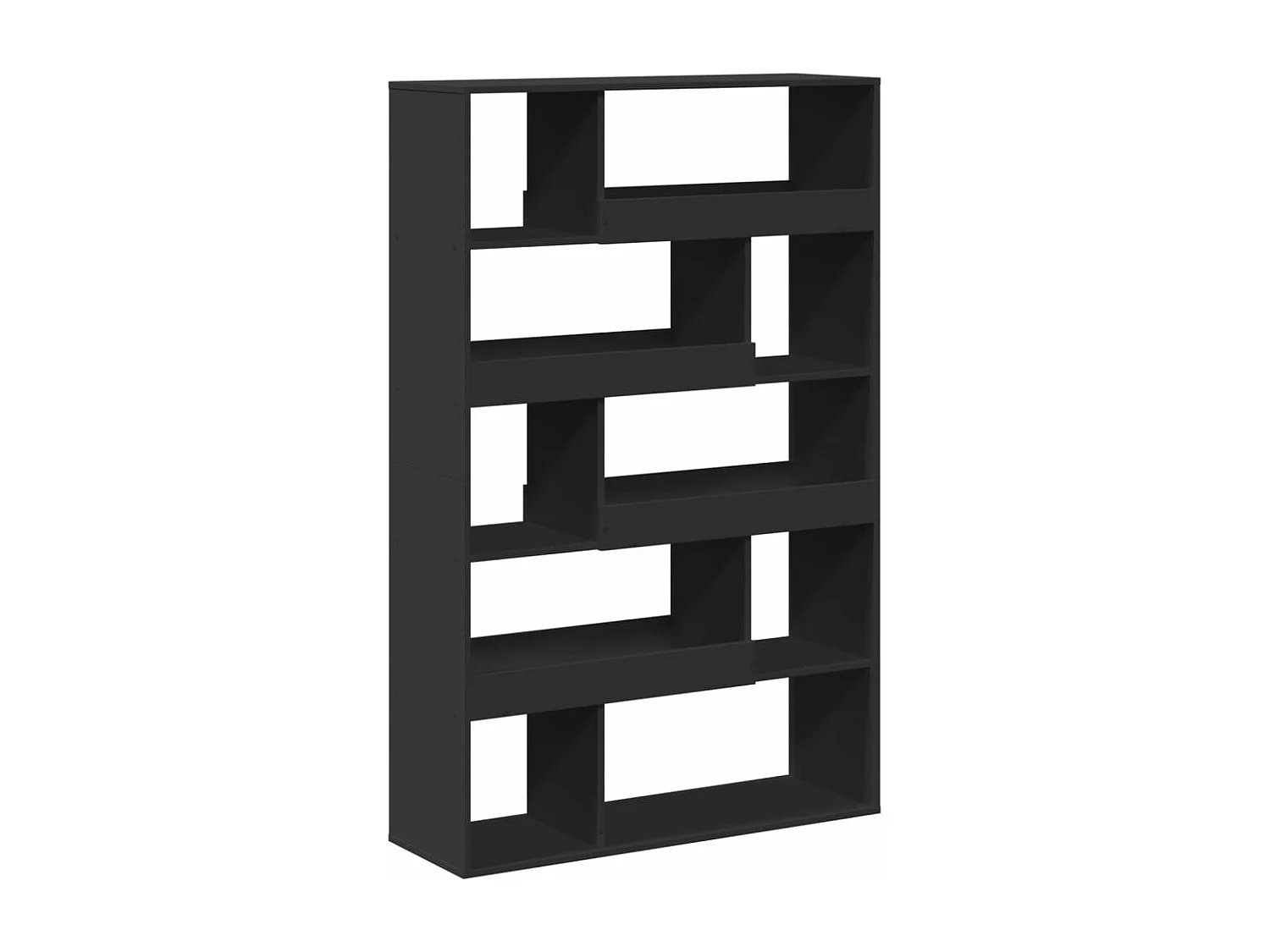 Estantería de madera de ingeniería negra 100x33x156,5 cm