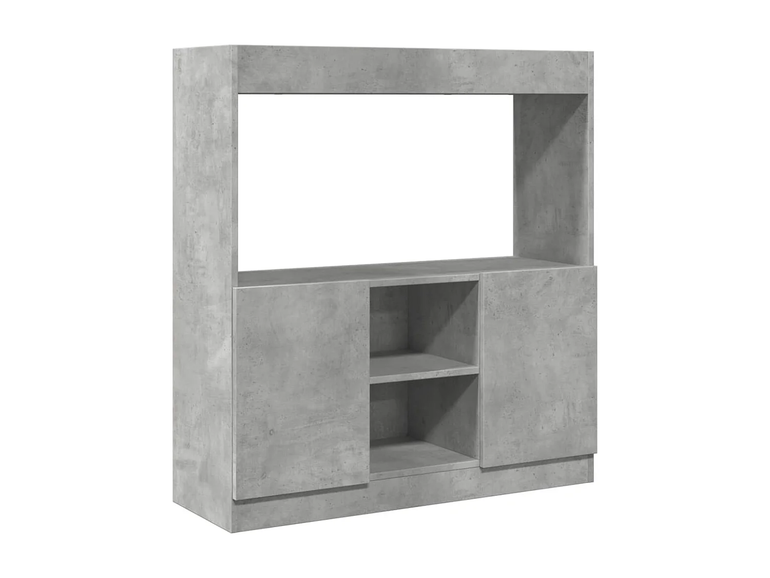 Highboard Betongrau 92x33x100 cm Holzwerkstoff