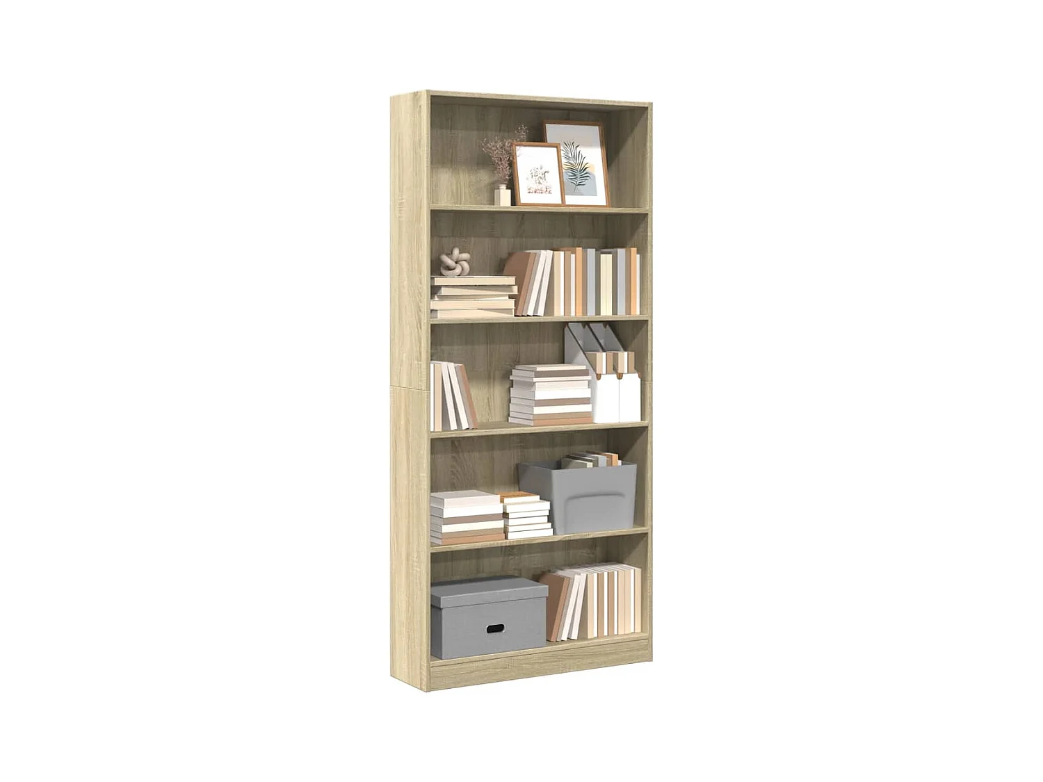 Bibliothèque chêne sonoma 80x24x176 cm bois d'ingénierie