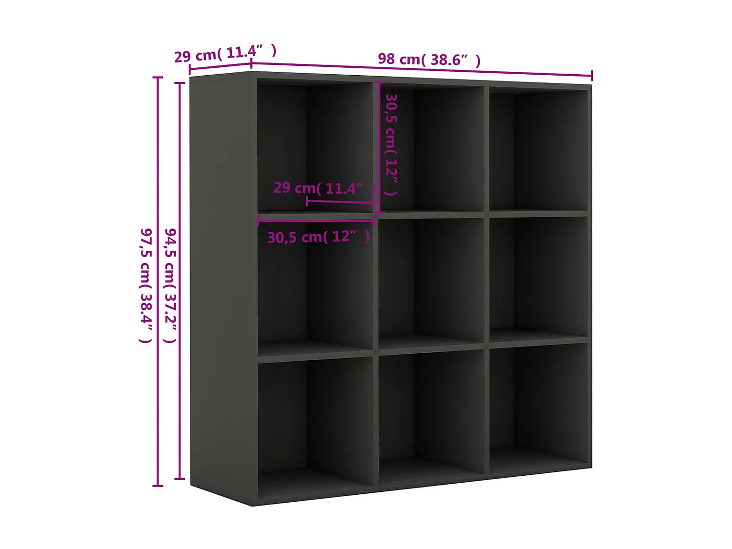 Libreria/Divisorio Bianco 100x24x124 cm