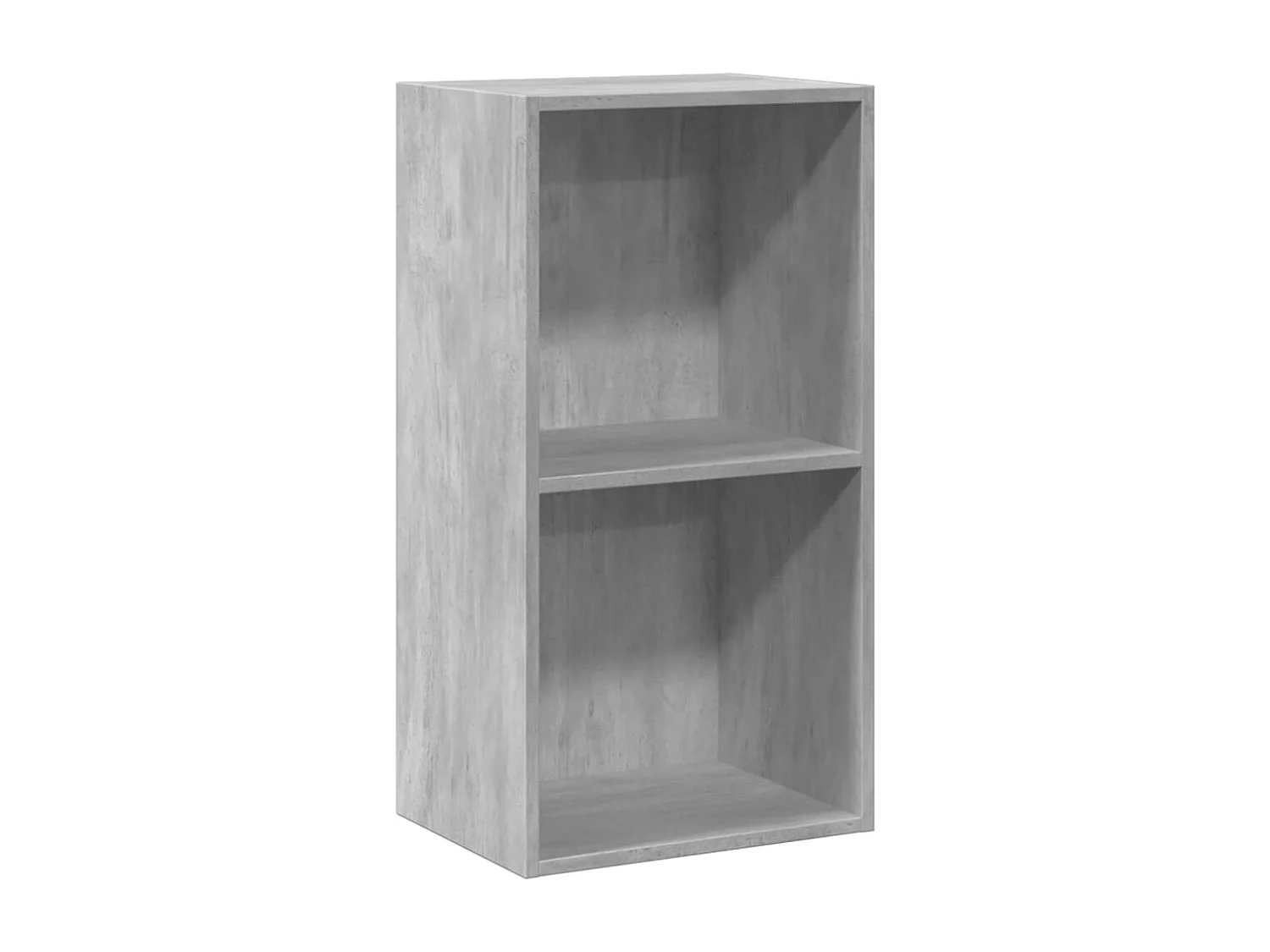 Bibliothèque à 2 niveaux gris béton bois d'ingénierie