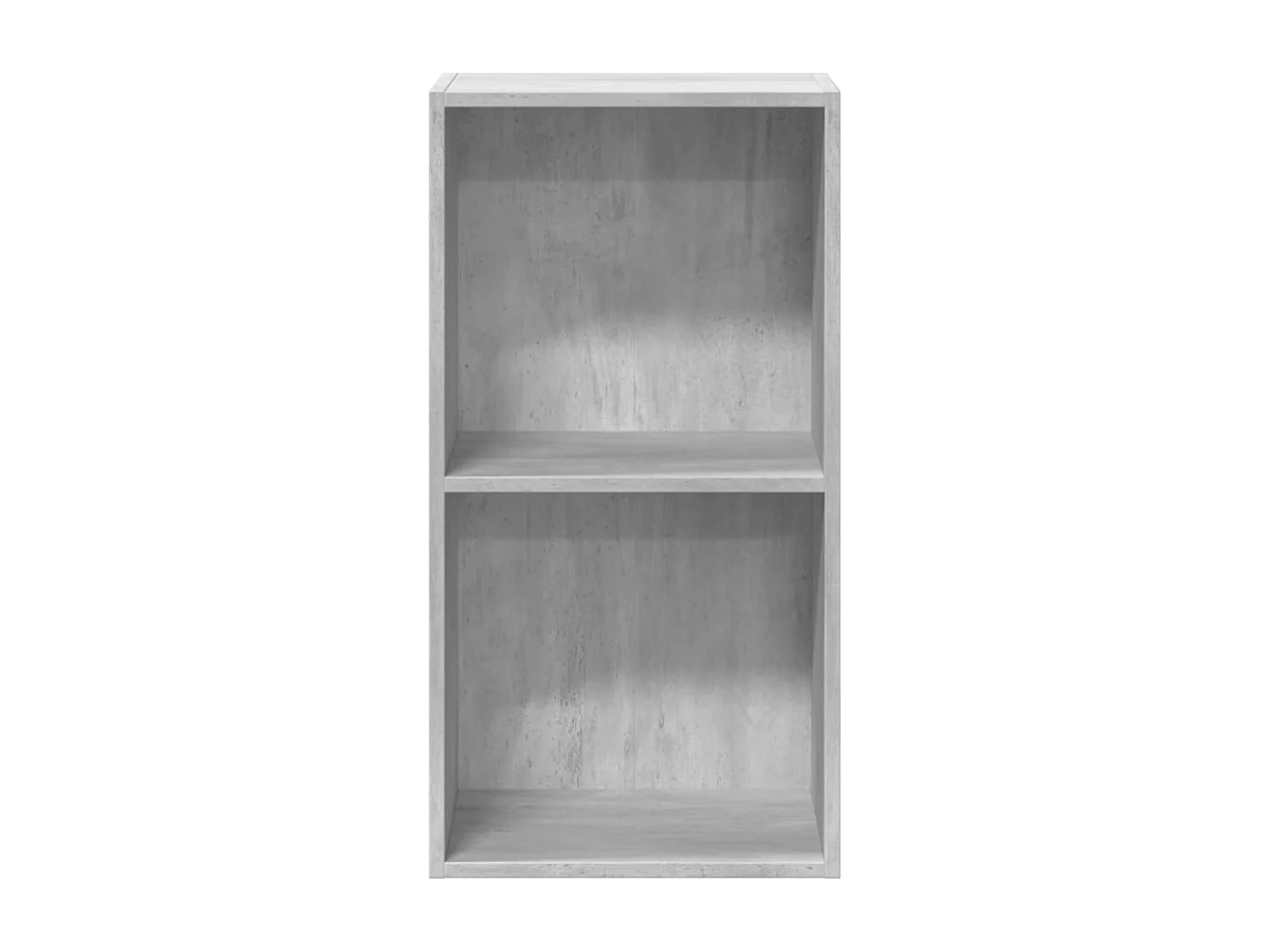 Bibliothèque à 2 niveaux gris béton bois d'ingénierie