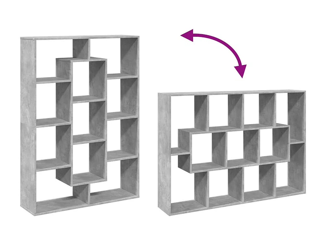 Estantería madera de ingeniería gris Sonoma 102x29x143 cm