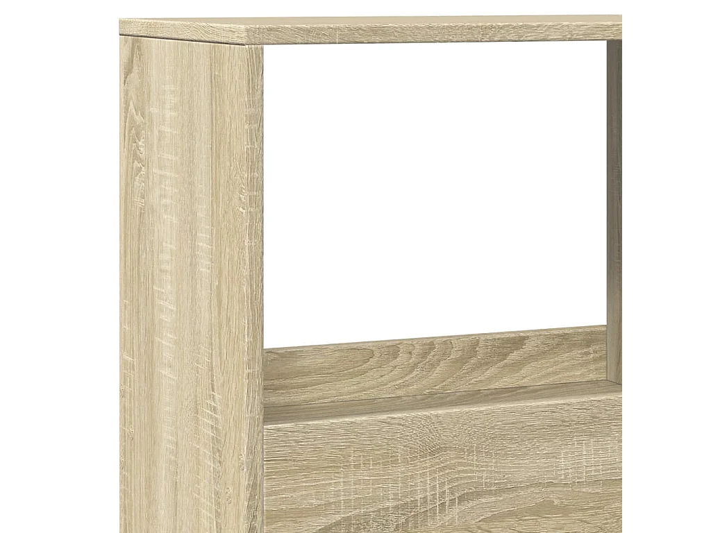 Bibliothèque chêne fumé 100x33x155,5 cm bois d'ingénierie