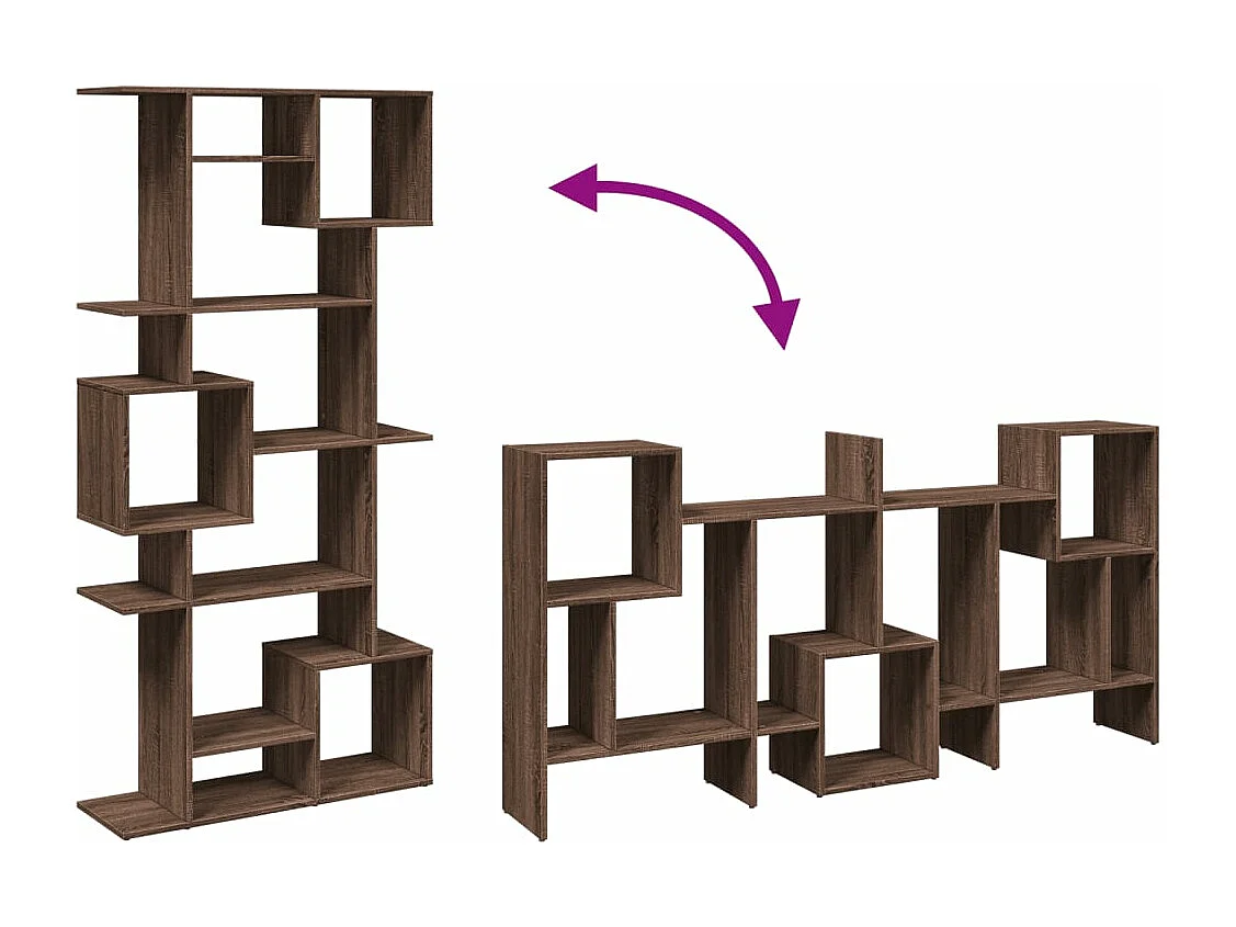 Bibliothèque chêne fumé 92x29x188 cm bois d'ingénierie