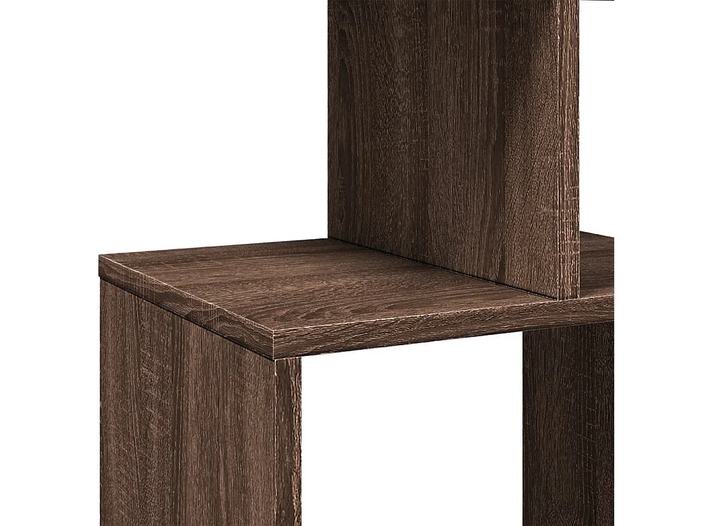 Bibliothèque chêne fumé 92x29x188 cm bois d'ingénierie